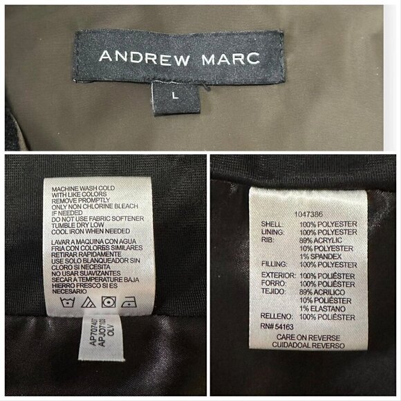 Andrew Marc BrownPuffer Quilted Vest with Black Side Panel, Size Large - Picture 3 of 12